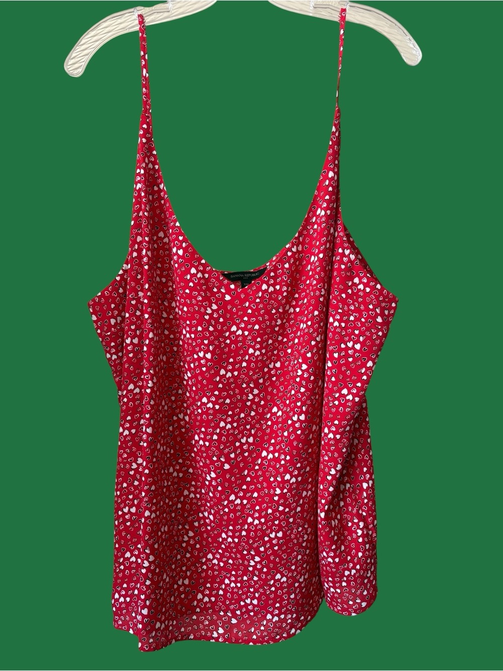 Banana Republic Red Printed Spaghetti-Strap Cami